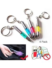 Juego de 4 coche estática cuerpo humano estática Eliminator descargador, antiestático llavero tono de plata alto voltaje antiestático llavero ESD juegos de herramientas
