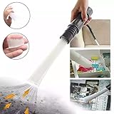 Vacuum Attachmen,KEEBO Dust Cleaner Brush, Vacuum Cleaner Dust Dirt Remover Universal Attachment Interface Tool, Small Suction Brush Tubes Flexible Access to Anywhere,Ideal for Vents/Keyboards/Drawers