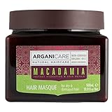 Arganicare Hydrating Hair Masque for Dry and Damaged Hair with Organic Argan Oil and Macadamia Oil (16.9 Fluid Ounce)