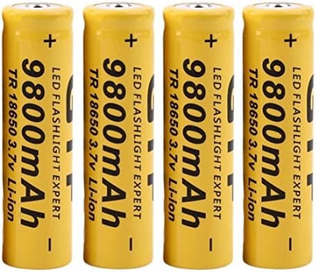 Featurestop Environmental Friendly 4Pcs 3.7V 18650 9800mah Li-ion Rechargeable Battery For LED Flashlight