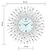 NEOTEND Modern Wall Clock for Living Room Decor Large Bedroom Silent Decorative Wall Watch Metal Quiet Crystal Kitchen Big Office Farmhouse Frameless 25.6 Inch