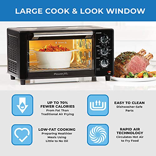 PowerXL Air Fryer Grill 8 in 1 Roast, Bake, Rotisserie, Electric Indoor