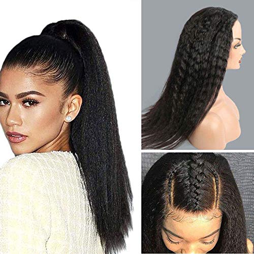 Kinky-Straight-Hair-U-Part-Human-Wig-for-Black-Women-Middle-Part-Clip-In-Hair-Extensions-Half-Wigs-Brazilian-Virgin-Hair-Straight-Wigs-Pre-Plucked-with-Baby-Hair-150-Density-12