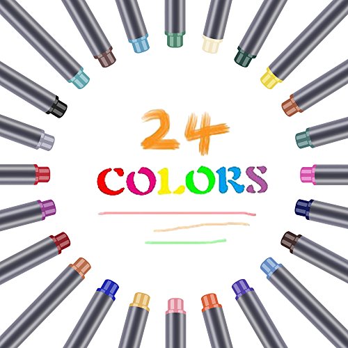 Niutop Fineliner Color Pen Set,0.38mm Colored Sketch Drawing Pen,Porous Fine Point Drawing