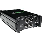 Mackie MDB-2P Passive Stereo DI Box, Dual 1/4" Inputs, Ground Lift | Stereo passive DI box for keyboards, DJ controllers, and backing-track rigs, no power required