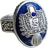 PRINCESS CUTENESS STORE Stefan Salvatore Vampire Crest Daywalking Anti-Sunlight Blue Stone Ring