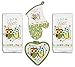 4 Piece Hoot Owl Kitchen Set - 2 Terry Towels, Oven Mitt, Potholder