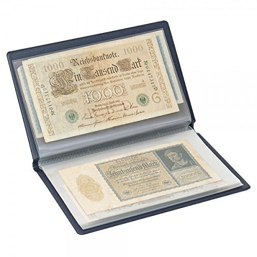 Pocket Album for banknotes and other documents [Lindner S818], With 20 glass-clear plastic sleeves, for banknotes / documents up to 210 x 125 mm.