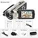 Camera Camcorders, Besteker HD 1080P 24 MP 16X Digital Zoom Video Camcorder with LCD and 270 Degree Rotation Screen (312P-Gold)