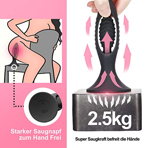 Fondlove Analvibrator Analplag Prostata Massagegerät Prostate Stimulator Analsexspielzeug Analorgasmus Wasserdicht Sexspielzeug Männer Frauen und Paare