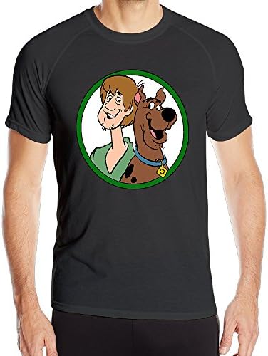 GYB HOME Mens Scooby Doo Sport Quick Dry Short Sleeves T Shirts Tees Black