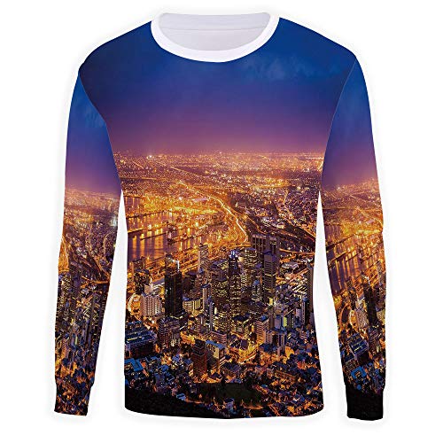 iPrint Unisex 3D,City,Hoodie Sweatshirt