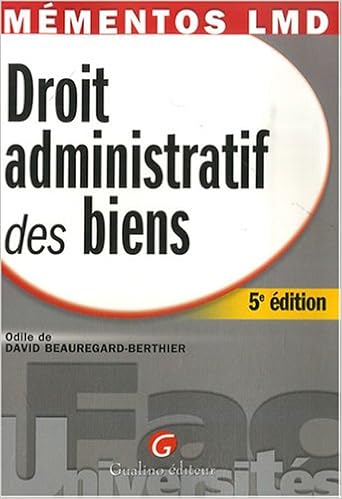 Amazonfr Droit Administratif Des Biens Odile De David - 