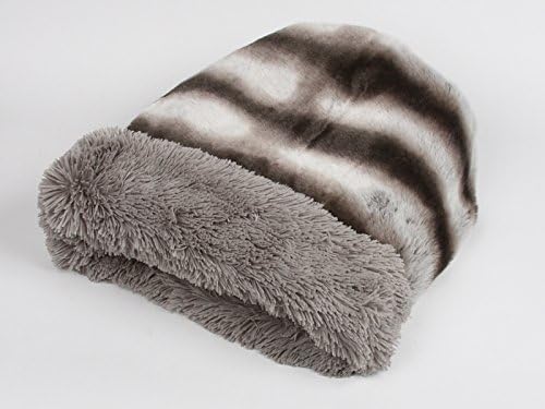 Cuddle Cup Pet Bed - Platinum Chinchilla w/Silver Shag by Susan Lanci Designs