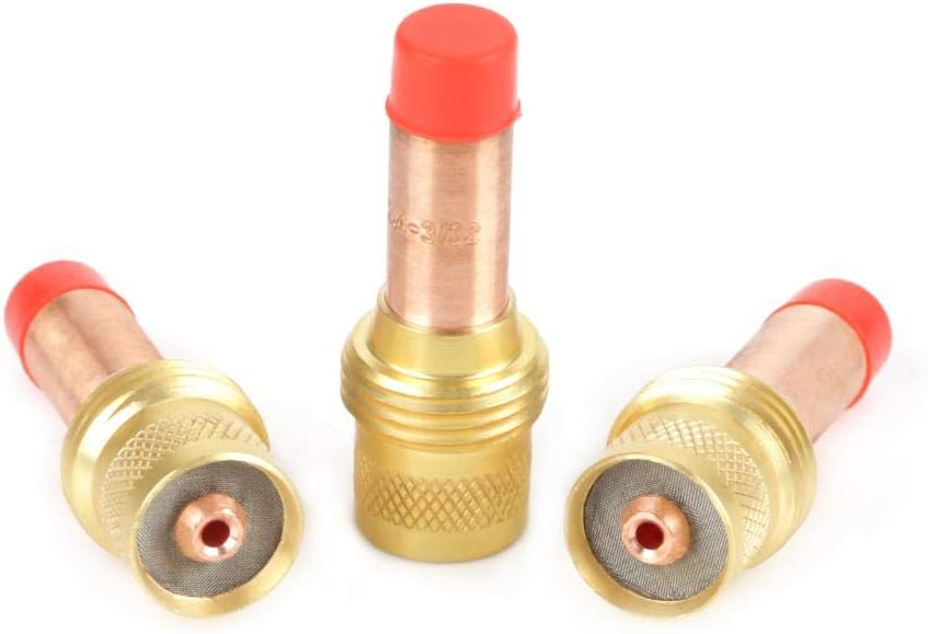 Hilitand 3 Pcs TIG Welding Gas Lens 45V26 Collet Body Gas Lens for Tig Welding Torch WP-17 WP-18 WP-26 2.4mm