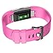 RedTaro Replacement Bands Compatible with Fitbit Charge 2, Classic & Special Edition Adjustable Sport Wristbands for Fitbit Charge 2 Women Men Large Small Hot Pink