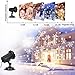 SLSY Snowflake Projector Lights, Christmas LED Snowfall Light with Remote Control, Outdoor Waterproof Rotating Snow Flake Projection, Decorative Lighting for Xmas, Wedding, Holiday, Party Decorations