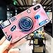 Aulzaju iPhone Xs Max Shiny Shockproof Ring Stand Case, iPhone Xs Max Bling Beauty Soft TPU Air Cushion Holographic Sparkle Case Cover for iPhone Xs Max for Girls Women (iPhone Xs MAX 6.5 inch, Pink)