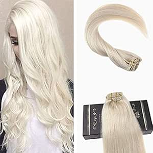 Amazon.com: Ugeat 16inch 100% Remy Human Hair Clip in ...
