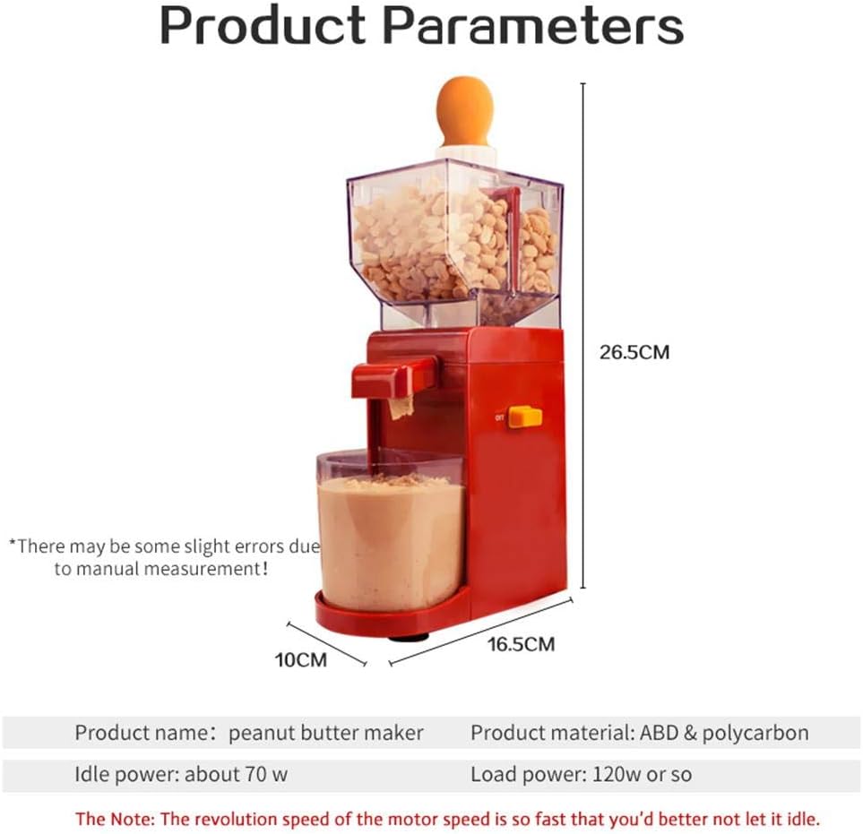 asterisknewly Peanut Butter Mill, Household Grain Mill, Peanut Butter Processing Machine, Walnut Butter Machine Peanut Butter Machine Coffee Grinder Large