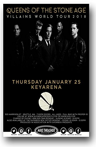 Queens of the Stone Age Poster - 11x17 Concert Promo QOTSA 2018 Villians Tour