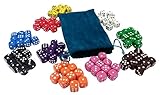 Visual Elite 100 Solid Colored Dice Set (Deep-Sea Corals Collection) with Dice Bag