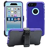 AlphaCell Cover compatible with iPhone 7 Plus / 8 Plus (ONLY) | 2-in-1 Screen Protector & Holster Case | Full Body Military Grade Protection with Carrying Belt Clip | Shock-proof Protective