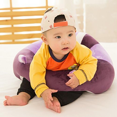 Lecent@ Infant Safe Sitting Chair Comfortable Nursing Plush Toy Protectors for 3-13 Months (19.7"inch(50cm), purple)