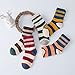Flanhiri Kids Boys Striped Cotton Crew Socks 5 Pack (5 pairs, M (4-6 Years))