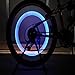 Ecosin Fashion 5Pcs The New Cool Bike Tire Wheel LED Lights Gas Nozzle Lamp Comes With Battery (Blue)