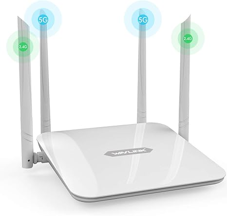 WAVLINK AC1200 Dual Band WiFi Router, 867Mbps/5GHz + 300Mbps/2.4GHz
