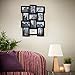 VonHaus 12 x Decorative Collage Picture Frames for Multiple 4x6 Photos - Black Wooden Hanging Wall Photo Frame with 12 Openings Hooks Included