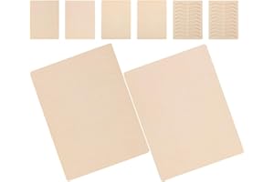 DIYEAH 8pcs Synthetic Eyebrow Tattoo Practice Skin Set with 5.5 6.5 Frame Sizes, White and Black Fake Skin