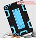 Fire 7 2015 Case With Screen Protector [Not Fit Fire 7 2017], I-VIKKLY [Kickstand] Heavy Duty Hybrid Shockproof Case For Amazon Fire 7 Inch Tablet (5th Generation - 2015 release) (Blue+Black)