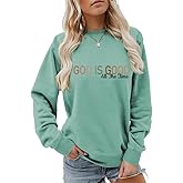 DAFOUOE Christian Sweatshirts for Women, Religious Faith Crewneck Long Sleeve Shirts Ladies Tops Pullover Graphic Sweaters