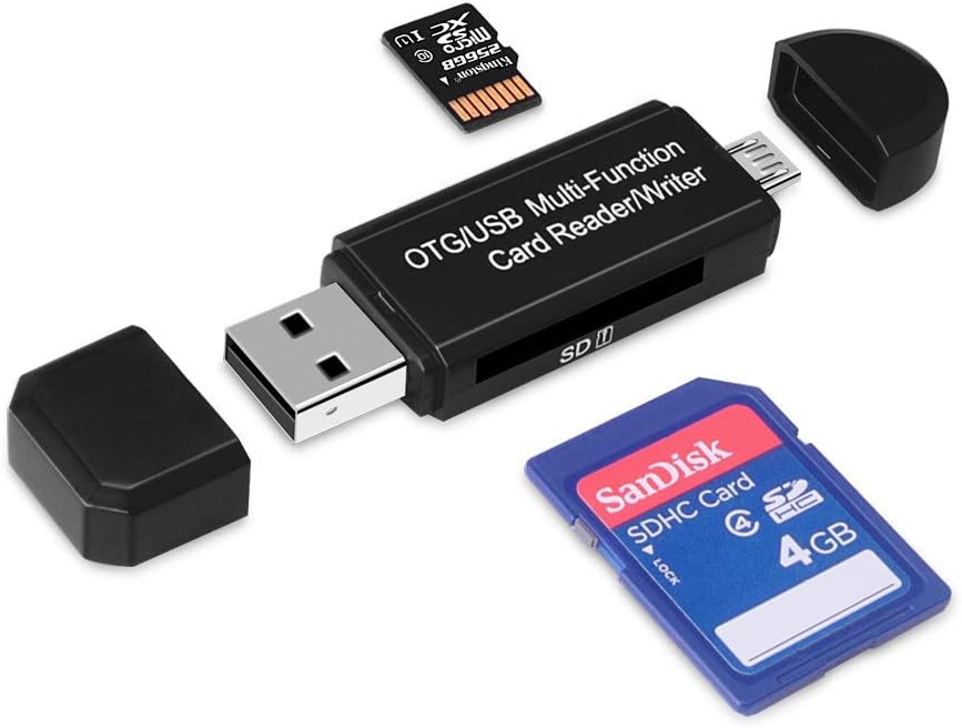 KLJ USB 2.0 Card Adapter,Micro USB OTG, USB & Micro USB SD/Micro SD/TF Card Reader for Tablets Android Phones with OTG Function,Notebooks and PCs