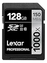 Lexar Professional 1000x 128GB SDXC UHS-II/U3 Card (Up to 150MB/s read) w/Image Rescue 5 Software LSD128CRBNA1000