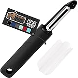 Gorilla Grip Sharp Stainless Steel Swivel Vegetable Peeler, Comfortable Handle, Dishwasher Safe, Kitchen Food Peelers, Easy P