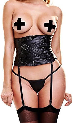 Hustler Sexy Lingerie - Garter Cincher with Pasties and Panty Set, Brand New