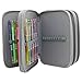 Multilayer Colored Pencil Case, Large, 72 Slots Gray Pen Bag