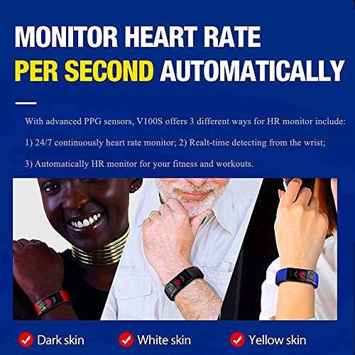 V100S Fitness Activity Tracker for Men Women Teens with AllDay Body
