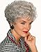 FENCCA Short Grey Wigs for White Women Gray Bob Fluffy Hair Wigs Heat Resistant Synthetic Wig for Daily Use Party with Wig Cap (1#) FC029