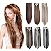 8PCS 24-26 inches Highlight Straight Wavy Curly Full Head Clip In Hair Extensions 18Clips Women Lady Hairpiece (26