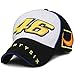 New Adjustable Motogp Valentino Rossi 46 Baseball Hat Peaked Cap Sunhat (Black-White)