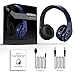Student Wireless Bluetooth Headphones,Votones Adjustable Big Children Bluetooth headset, Adult Lightweight Fold-able Over Ear Earphone with Microphone(Blue)