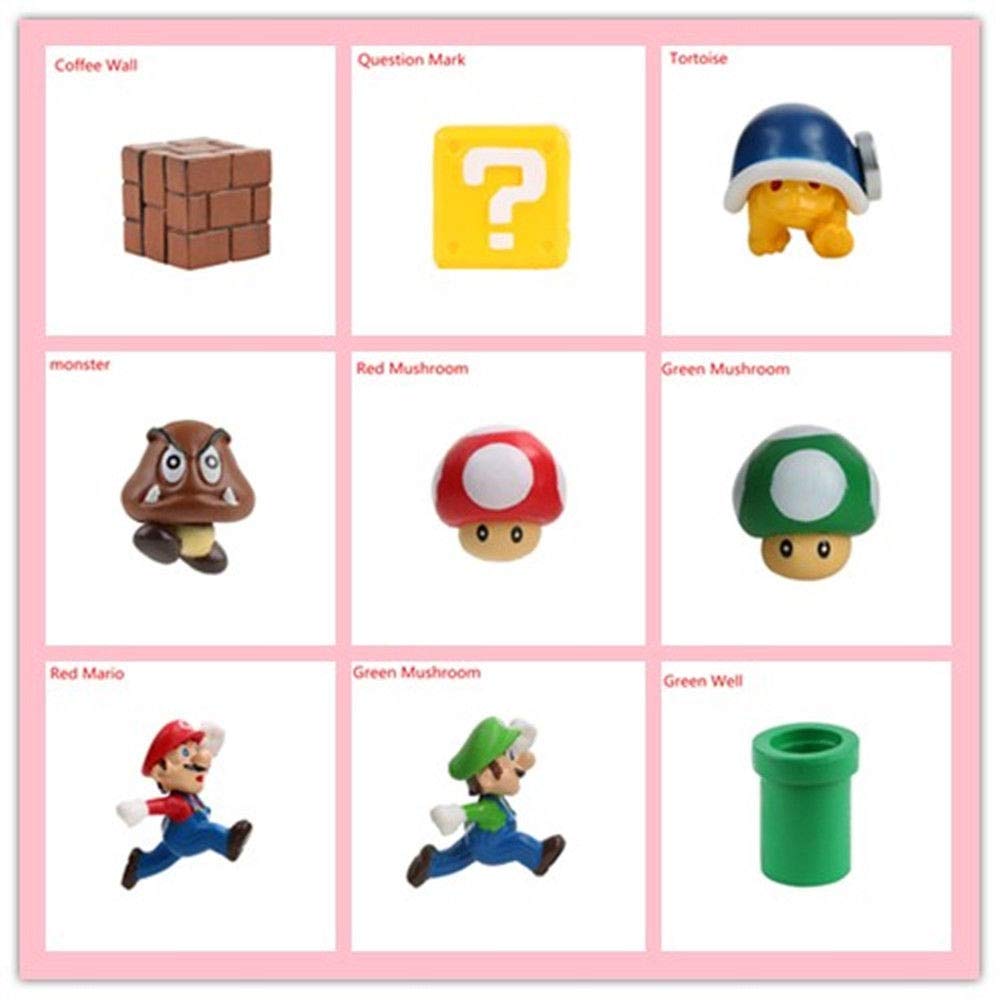 FCS Imán Decorativo 10 Piezas 3D Super Mario Bros Imanes De Nevera ...