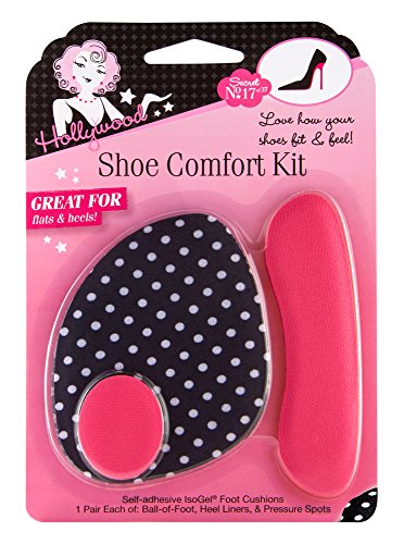 Hollywood Fashion Secrets Shoe Comfort Kit includes Ball-of- Foot Cushions, Heel Liners, and Pressure Spots