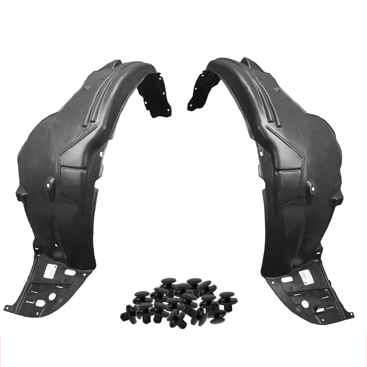 Photo 1 of ***clips missing*** Parts N Go Fender Liner Set w/Clips for 2013-2015 Accord Sedan Front Driver & Passenger Side Left Right HO1248150 HO1249150 74150T2AA00 74100T2AA00