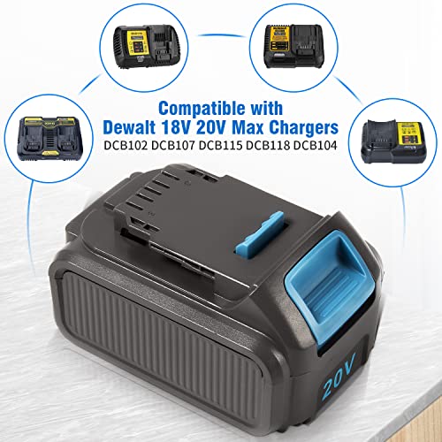 1 batterie-Pour Dewalt DCB200 20 V 6000mAh batterie de remplacement