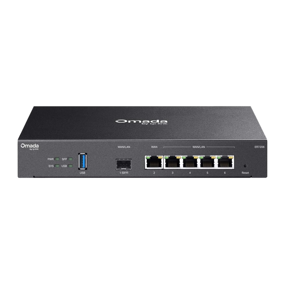 TP-Link SafeStream Business Gigabit Multi-WAN VPN Router, Supports IPsec/PPTP/L2TP/ OpenVPN, Up to 100 IPsec VPN Tunnels, Easy Management (ER7206)
